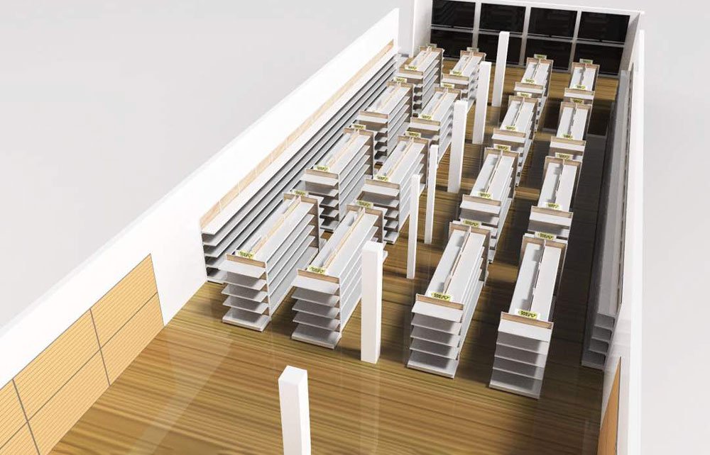 HEDA 3D supermarket shelf space design drawing (3)