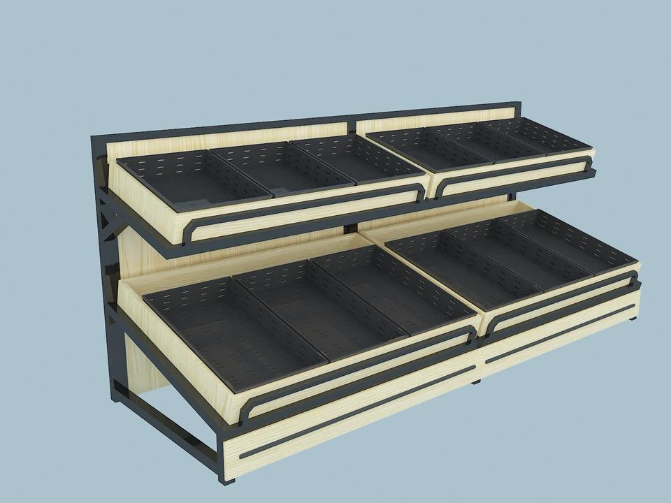HEDA Fruit and vegetable supermarket shelves