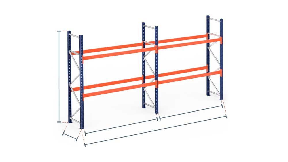 standard warehouse shelf dimensions